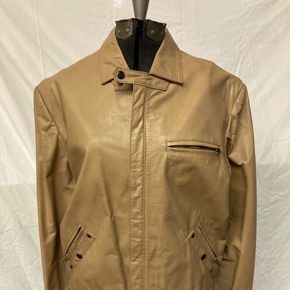 Vintage Men’ Genuine Leather Bomber Jacket Size 42